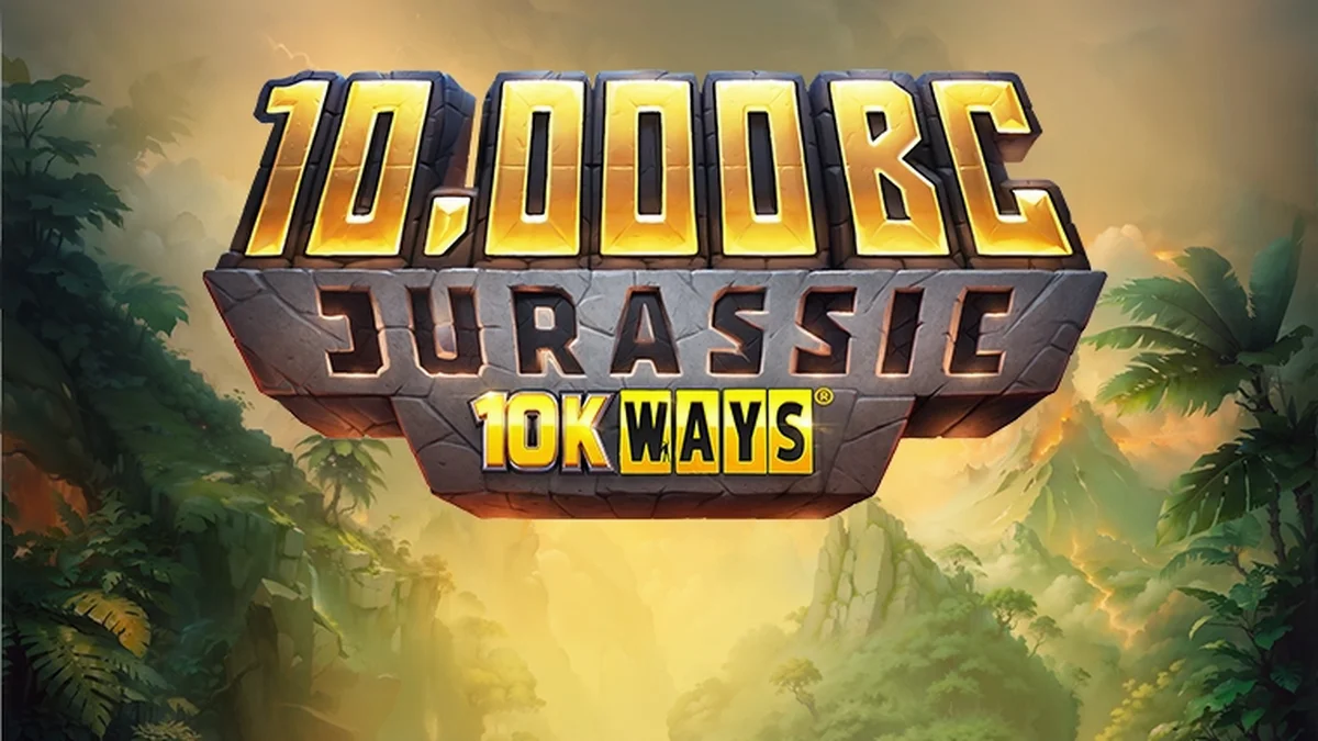 Pemandangan prasejarah yang megah dalam slot 10,000 BC Jurassic 10K Ways
