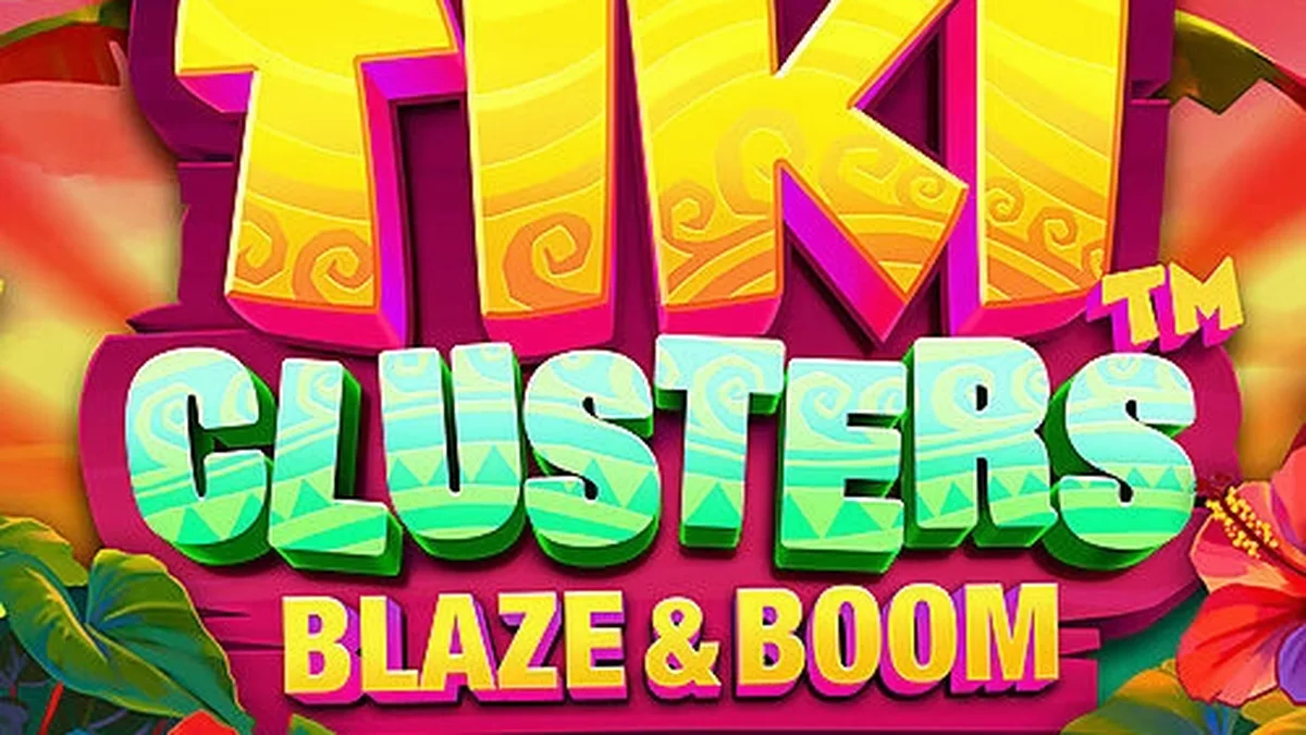 Tampilan visual slot Tiki Clusters Blaze & Boom dengan tema pulau tropis