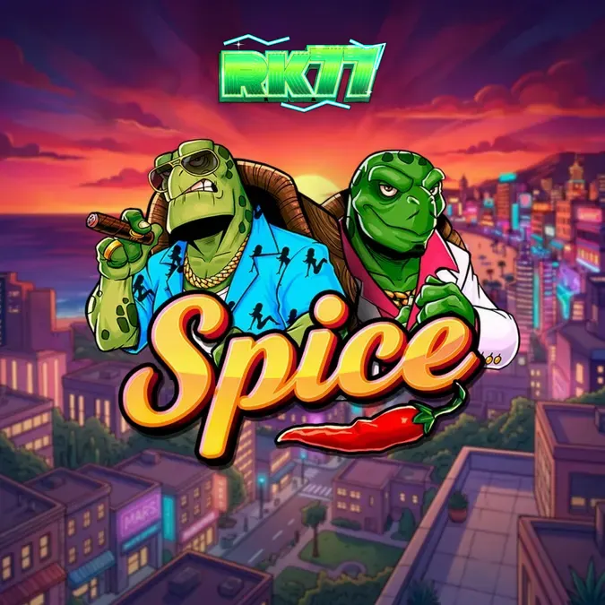 Tampilan visual slot Spice dengan tema kura-kura dan grid 6x6